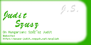 judit szusz business card